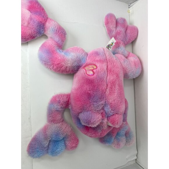 Squishmallow 22" Jumbo Large tye dye Frog Plush Pink Glitter Eyes Original - Picture 8 of 10
